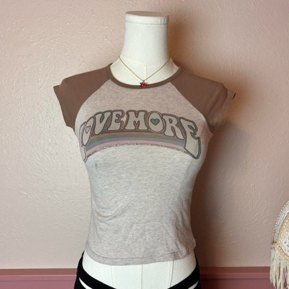 y2k babytee xs brown gray garanimals youth size 5T fits xs women kidcore